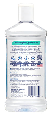 Thumbnail for T.N. Dickinson's Witch Hazel Alcohol Free Moisturizing Astringent | 100% Natural Witch Hazel | Calms, Nourishes, Hydrates Skin | for Face & Body | 16 Fl Oz