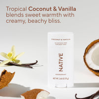 Thumbnail for Native Deodorant Contains Naturally Derived Ingredients, 72 Hour Odor Control, Deodorant for Women and Men, Aluminum Free, Coconut & Vanilla 2.65oz