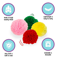 Thumbnail for SPOT Wool Pom Poms Cat Toy - Interactive Wool Balls Cat Toy with Catnip for Cats and Kittens to Bite, Swat and Chase - 1.5 inch, 4 pcs