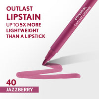 Thumbnail for Covergirl Outlast, 40 Jazzberry, Lipstain, Smooth Application, Precise Pen-Like Tip, Transfer-Proof, Satin Stained Finish, Vegan Formula, 0.06oz