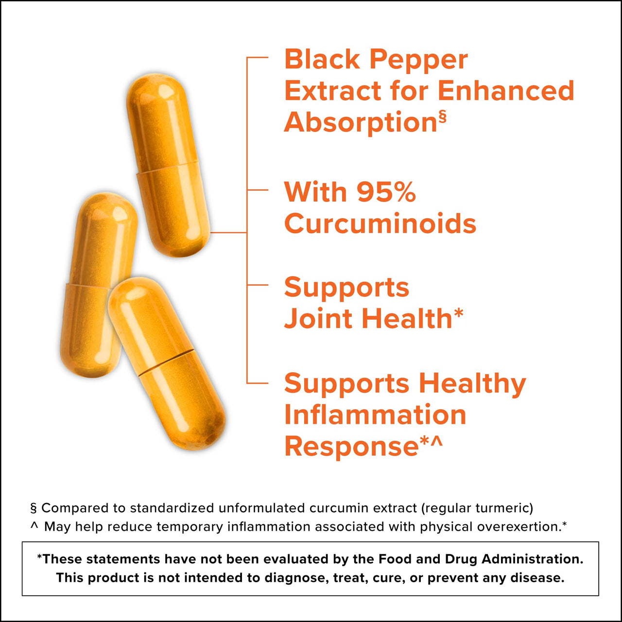 Qunol Turmeric Curcumin with Black Pepper, 2250mg Turmeric Extract with 95% Curcuminoids, Extra Strength Turmeric Supplement, Enhanced Absorption, Joint Support Supplement, 150 Vegetarian Capsules