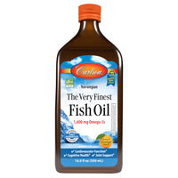 Thumbnail for Carlson - The Very Finest Fish Oil, 1600 mg Omega-3s, Liquid Fish Oil Supplement, Norwegian Fish Oil, Wild-Caught, Sustainably Sourced Fish Oil Liquid, Orange, 16.9 Fl Oz