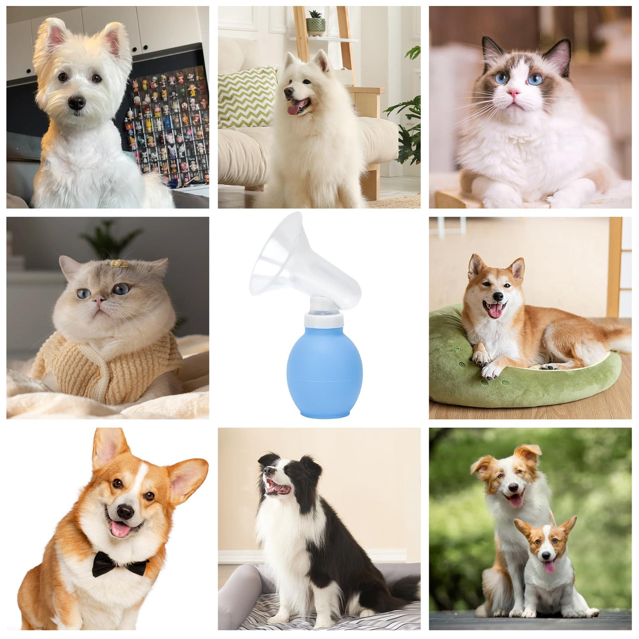 SoeKoa Breast Pump for Dog Silicone Manual Breast Pump Feed Newborn Pets