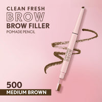 Thumbnail for Covergirl Clean Fresh Brow Filler Pomade, 500 Medium Brown, Eyebrow Pencil, Ultra-Precise Tip, Creamy Formula, Highly Pigmented, Soft Matte Finish, Vegan Formula, 0.007oz