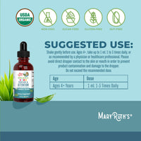 Thumbnail for MaryRuth Organics Kids Focus & Attention Drops | USDA Organic Drops | Ginkgo Biloba | Rhodiola Root & Licorice Root | Adaptogenic | Calm | Vegan | Non-GMO | Gluten Free | 30 Servings