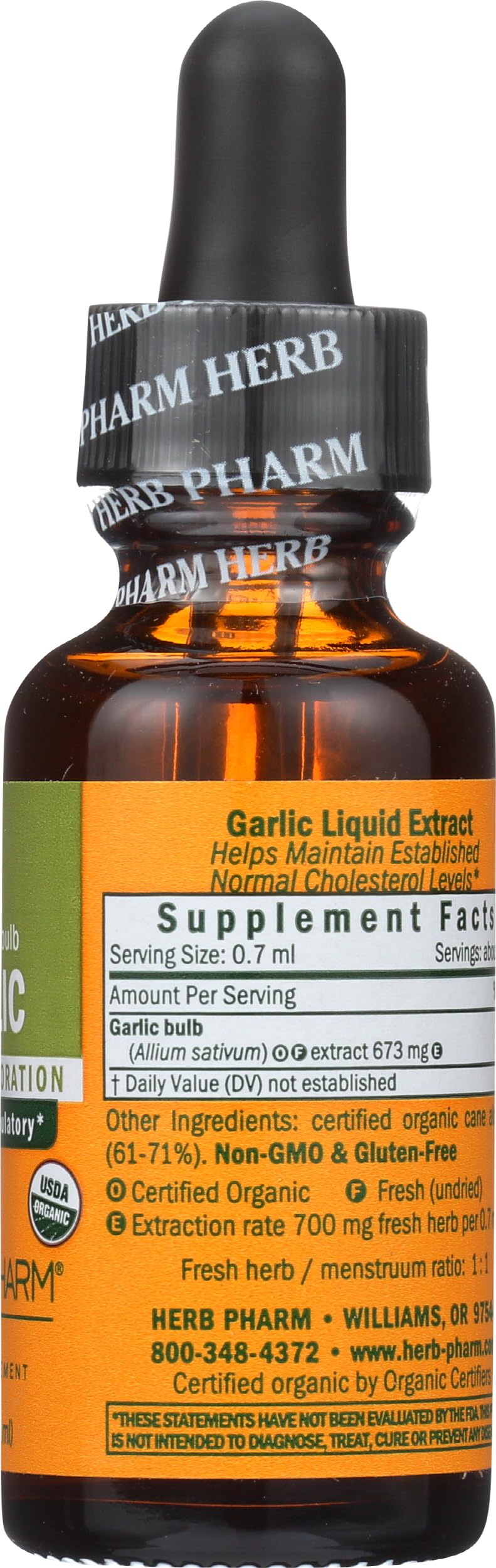 HERB PHARM Organic Garlic Extract, 1 FZ