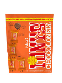 Thumbnail for Tony's Chocolonely Milk Chocolate with Caramel and Sea Salt - Belgium Chocolate, Fairtrade & B Corp Certified - 4.44 OZ (1 Pouch)