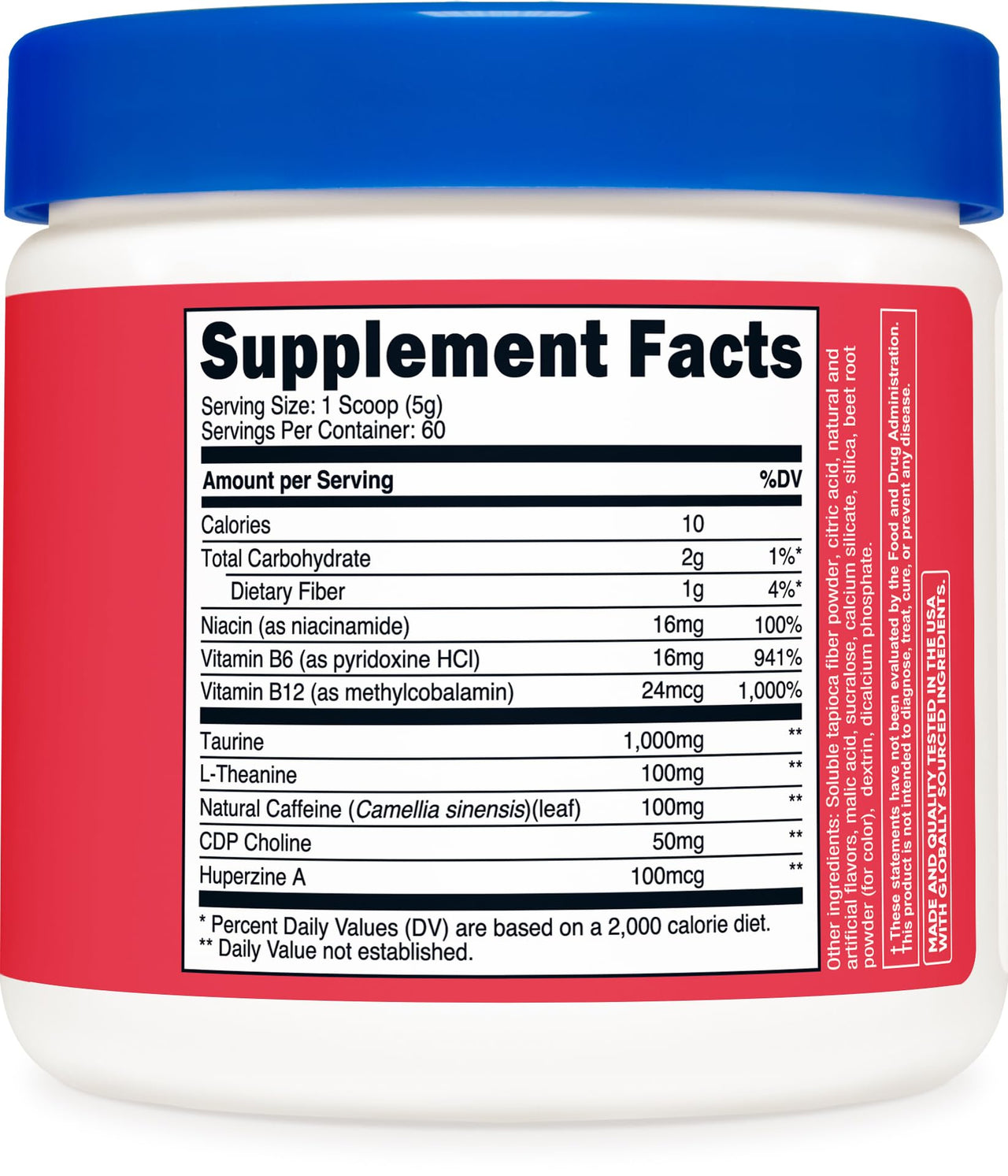 Nutricost Energy Complex (Strawberry Kiwi) (60 Servings) - Clean Energy Powder, 300g Dietary Supplement
