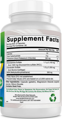 Thumbnail for Best Naturals, Glucosamine Chondroitin MSM Supplements, 2600 mg per Serving, 90 Capsules (90 Count (Pack of 1))