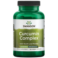 Thumbnail for Swanson Curcumin Complex - Herbal Supplement Supporting Joint Health, Mobility & Physical Function - Standardized with BioPerine for Maximum Absorption - (120 Veggie Capsules)