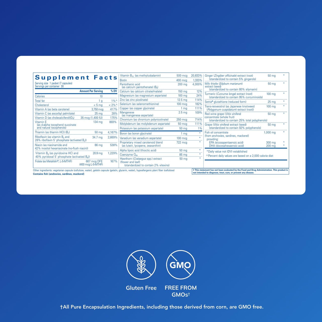 Pure Encapsulations Ultra Pure Pack - Daily Comprehensive Multivitamins - Supports Well-Being* - with Coenzyme Q10, Vitamin C & More - Non-GMO - 30 Packets