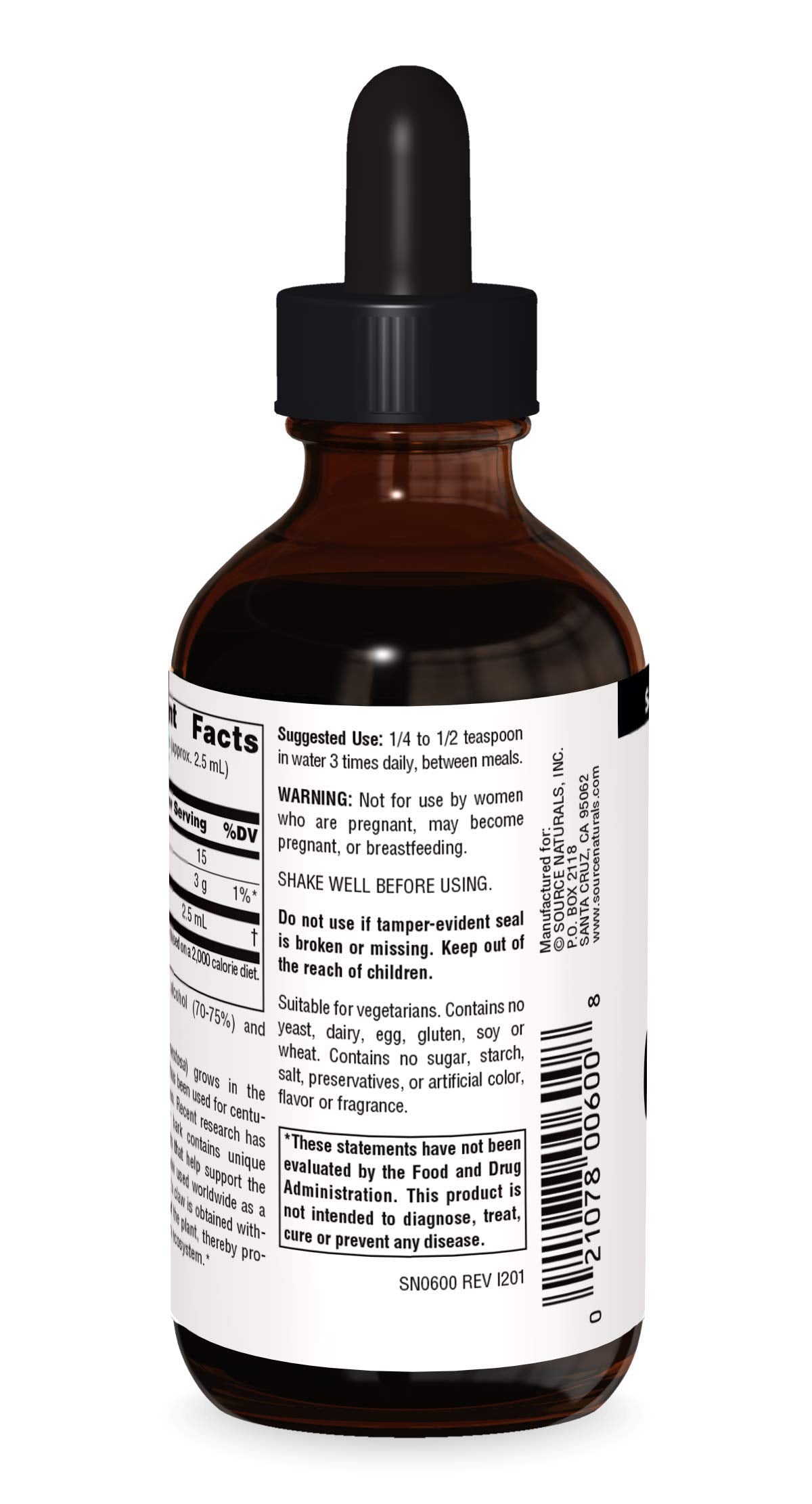 Source Naturals Cat's Claw Liquid Extract, UNA de Gato - for Immune System Support - 4 Fluid oz