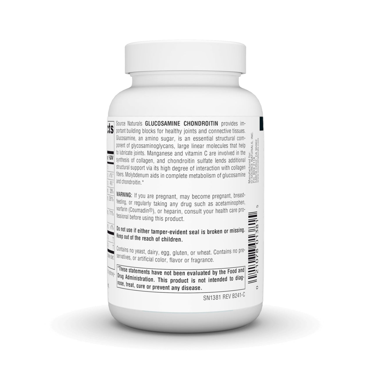 Source Naturals Extra Strength Glucosamine Chondroitin, Promotes Healthy Joints*, 60 Tablets