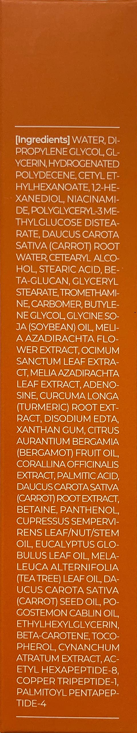 APRILSKIN Carrotene Clarifying Cream | Oily, sensitive, blemish-pron skin| Removes blemishes, balancing & skin protecting with M-Peptide | 2.02 oz | No sulfates and artificial fragrance