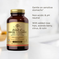 Thumbnail for Solgar Ester-C Plus 1000 mg Vitamin C (Ascorbate Complex), 90 Tablets - Gentle On The Stomach & Non Acidic - Antioxidant & Immune System Support - Non GMO, Vegan, Gluten-Free, Kosher - 90 Servings