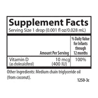 Thumbnail for Carlson - Baby's Super Daily D3, Baby Vitamin D Drops, 400 IU (10 mcg) per Drop, 1-Year Supply, Vegetarian, Liquid Vitamin D Drops for Infants and Toddlers, Unflavored, 365 Drops