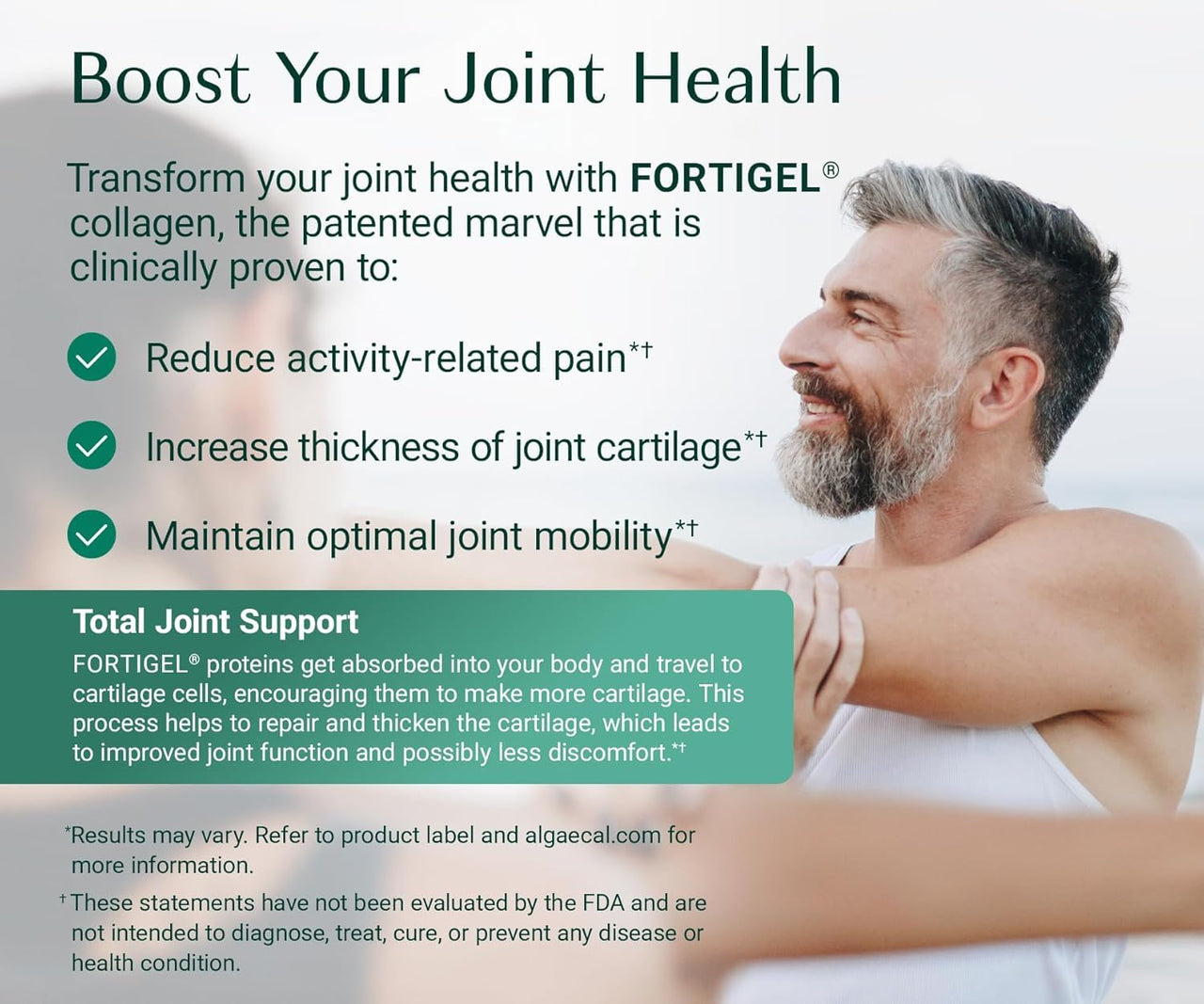 ALGAECAL Collagen Peptides, Skin Joint Bone Benefits, 30 Servings, 1 Pack
