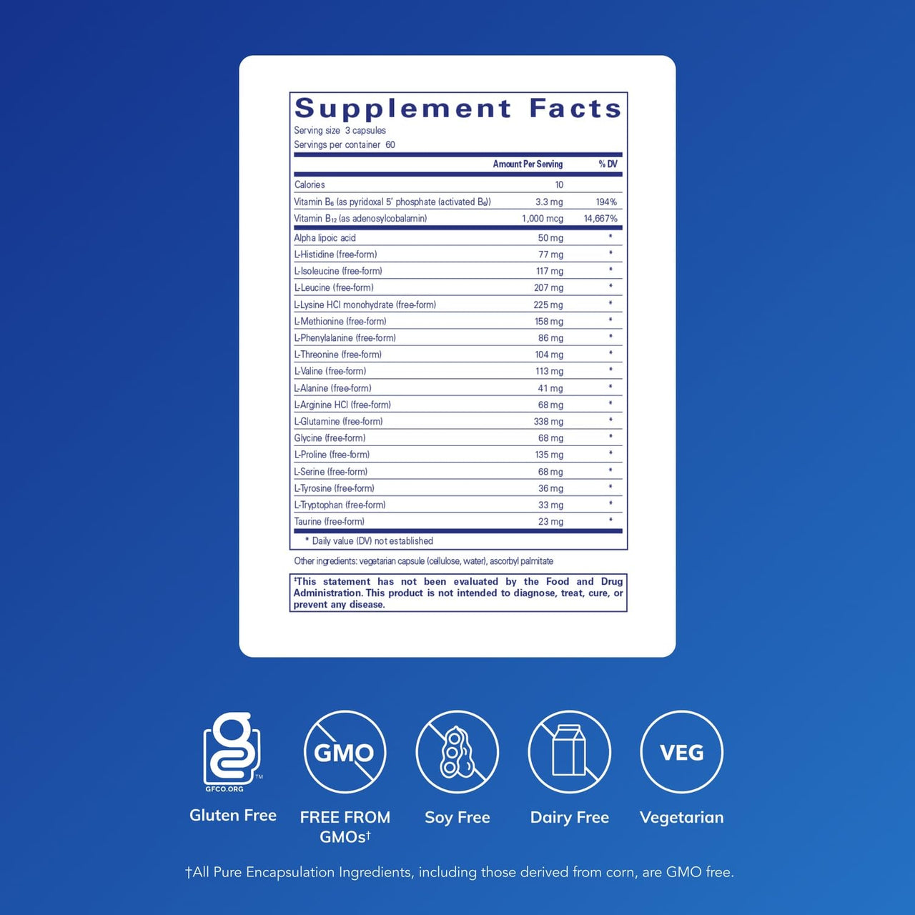 Pure Encapsulations Amino-NR | Natural Ratio Amino Acid Complex Support for Immune Function and Athletic Activity* | 180 Capsules