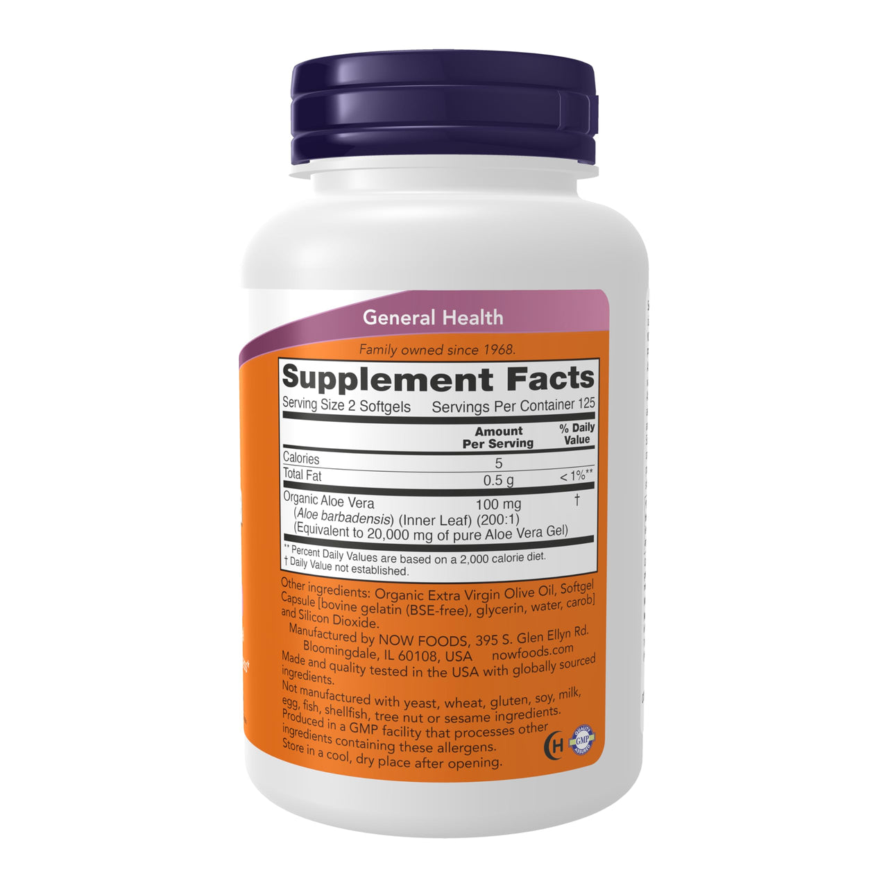 Now Foods Aloe Vera Gels, 10000 mg 250 Softgels