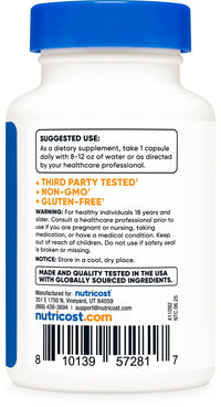 Thumbnail for Nutricost Dihydromyricetin (DHM) Capsules (350mg, 90 Capsules) - Vegan, Non-GMO, 90 Servings