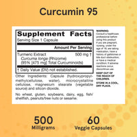 Thumbnail for Jarrow Formulas Curcumin 95 Supplement - Turmeric Extract Supplement, 500 mg for Antioxidant & Joint Support, 60 Capsules