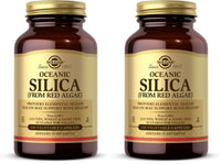 Thumbnail for Solgar Oceanic Silica from Red Algae 25 mg,100 Vegetable Capsules - Excellent Source of Calcium,Supports Bone Health - Non-GMO,Vegan,Gluten Free,Dairy Free,Kosher - 50 Servings,(Pack of 2)