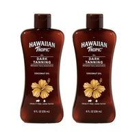 Thumbnail for Hawaiian Tropic Dark Tanning Oil, 8oz | Moisturizing Body Oil with Cocoa Butter, Tan Enhancer, 8oz each Twin Pack