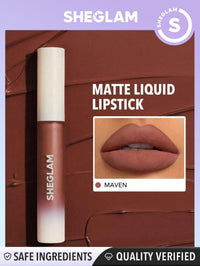 Thumbnail for SHEGLAM Matte Allure Liquid Lipstick Long Lasting High Pigment Lipstick Nourishing Sunflower Oil Reduce Lip Care-Maven