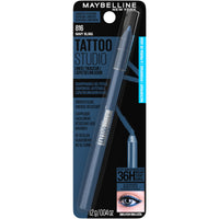 Thumbnail for MAYBELLINE Tattoo Studio Sharpenable Eyeliner Pencil, 36 Hour Wear, Waterproof, Navy Bling, 1 Count