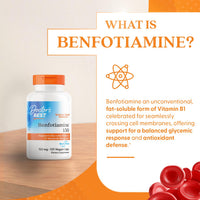 Thumbnail for Doctor's BEST Benfotiamine 150mg Supplement - Bioavailable Vitamin B1 for Men & Women, Benfotiamine B1 Capsules, Supports Nerve & Metabolic Health, Antioxidant Support, Non GMO - 120 Veggie Caps
