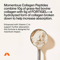 Thumbnail for Momentous Grass-Fed Collagen Peptides Powder - Collagen Protein Powder with Fortigel & Vitamin C for Hair, Skin, Nails, & Joint Health Support - NSF Certified for Sport - Packaging May Vary