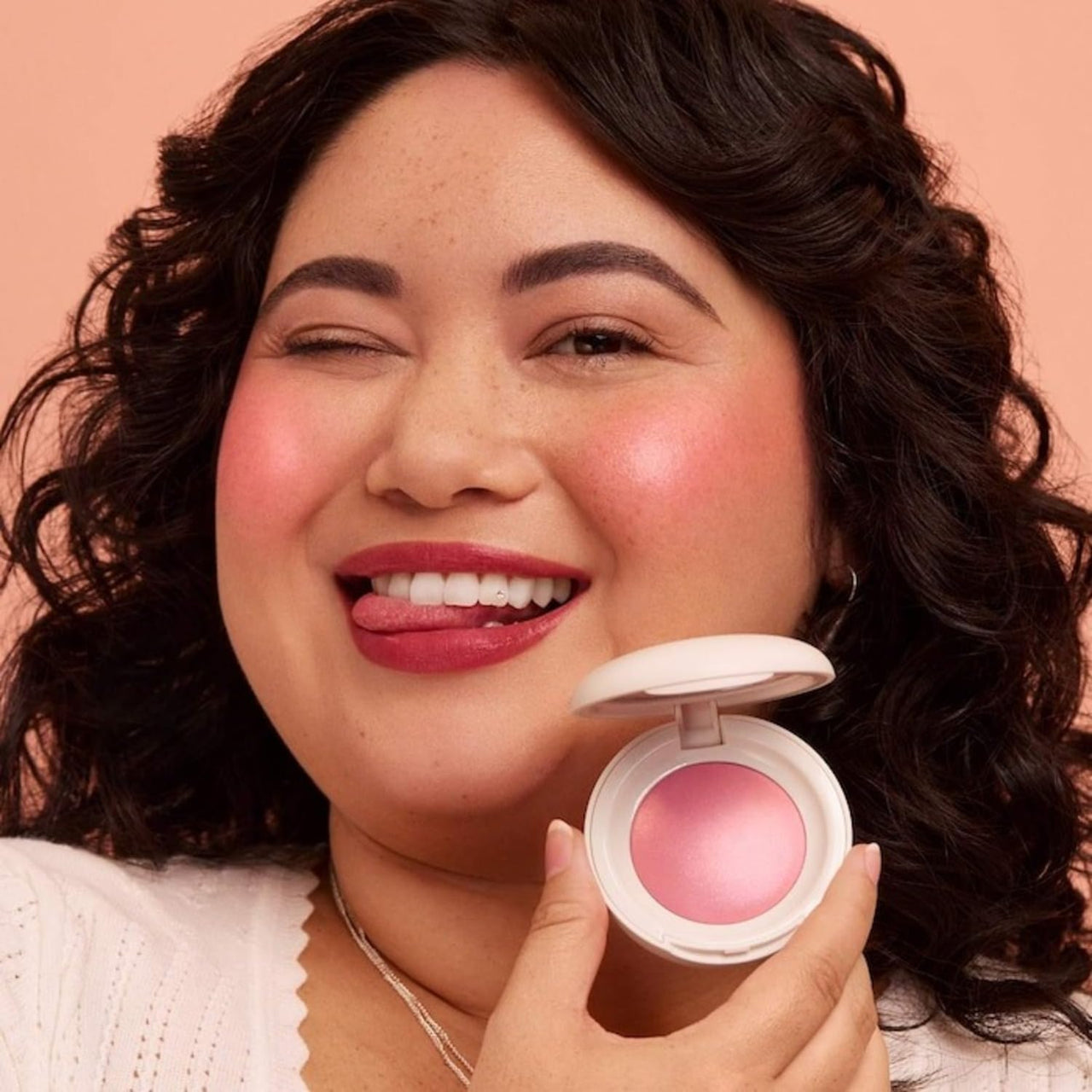 Rare Beauty by Selena Gomez Soft Pinch Luminous Powder Blush - Happy (cool pink) 0.098 oz / 2.8 g