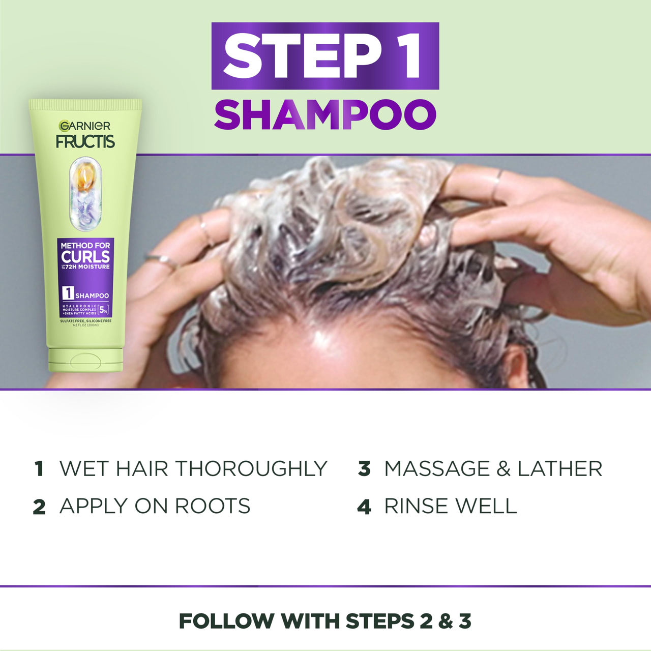 Garnier Fructis Method for Curls Moisture Filling Hair Mask for Curly Hair with up to 13% Hyaluronic Moisture Complex, Designed and Tested for 2C to 4C Curls and Coils, 12.5 fl oz