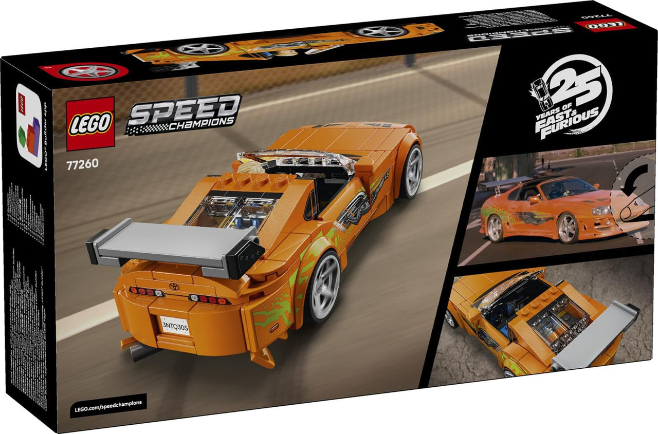 Lego 77260 Speed Champion Fast and Furious Toyota Supra MK4 Toy, Birthday Present, Blocks, Boys, Girls, Children, 10, 11, 12, Elementary School, Vehicle, Car, Mini Car, Pretend Play, Pretend Play Game