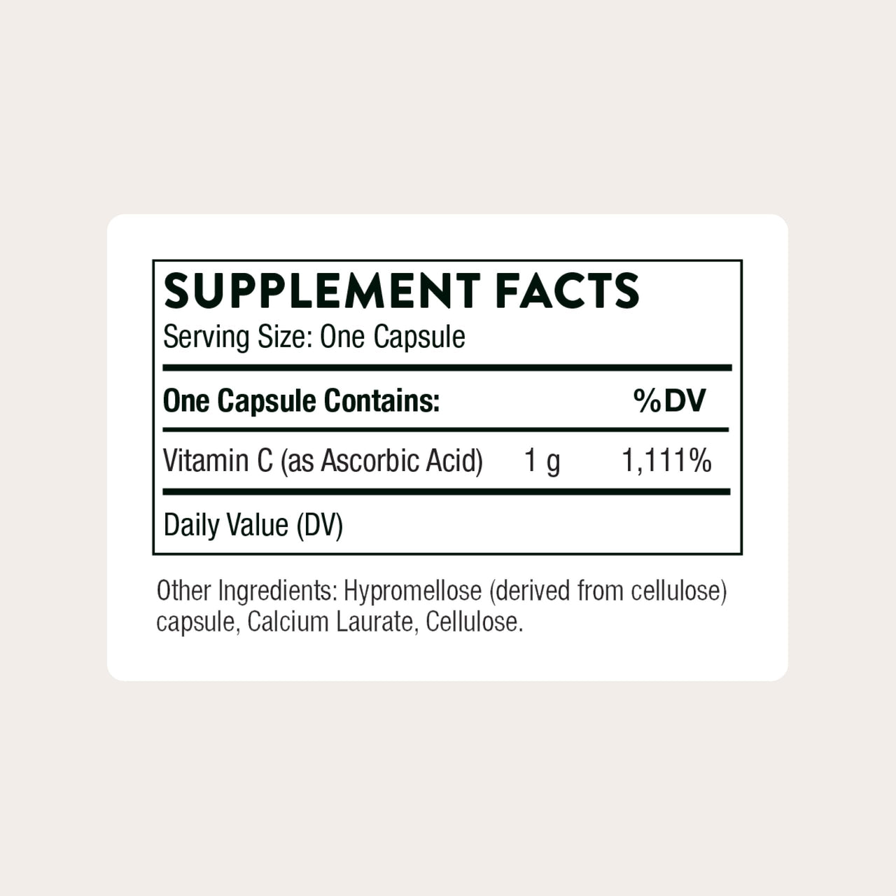 THORNE - Vitamin C 1,000 mg (Formerly Ascorbic Acid) Supplement - Supports Healthy Immune Function & Collagen Formation - Provides Antioxidant Benefits* - Third-Party Certified - 60 Servings, Capsule