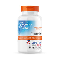 Thumbnail for Doctor's Best Lutein Supplement 20mg with Zeaxanthin - Lutein for Eyes, Eye Health Vitamins for Men & Women, Vision and Macular Health Support, Lutemax 2020 Marigold Flower Extract - 60 Softgels