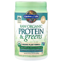 Thumbnail for Garden of Life Raw Organic Protein & Greens Lightly Sweet, Vegan Protein Powder for Women and Men, Plant and Pea Protein, Greens, Probiotics, Gluten Free Low Carb Shake Made Without Dairy 20 Servings