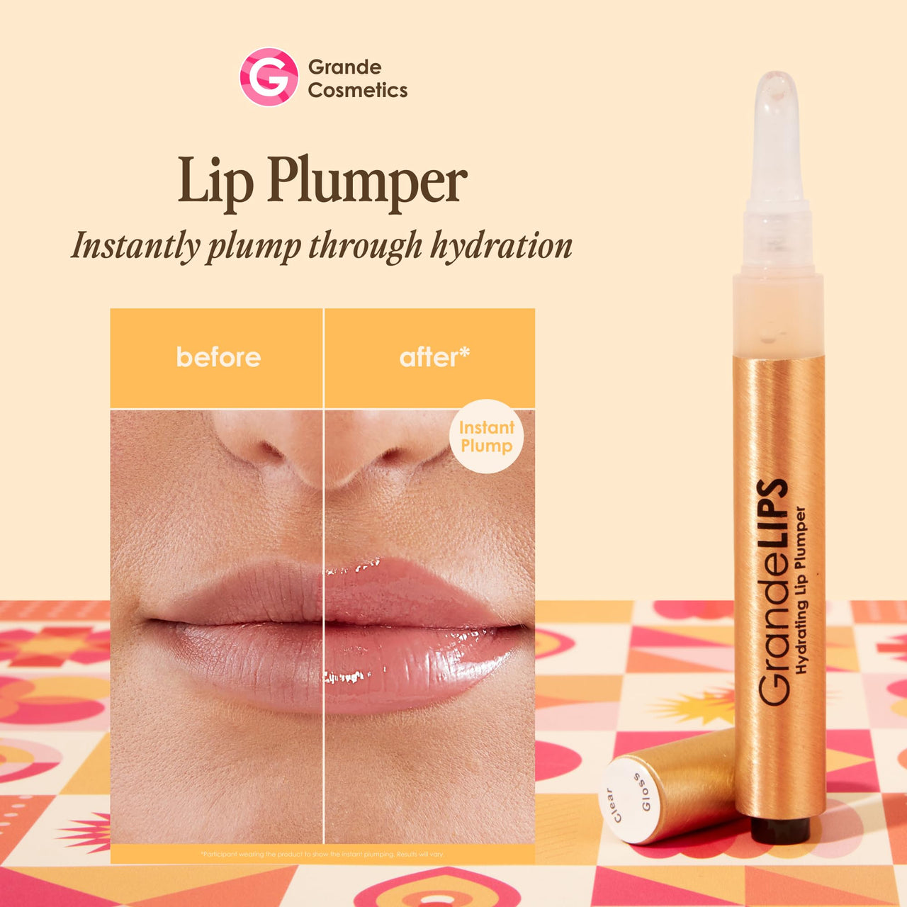Grande Cosmetics GrandeLIPS Hydrating Lip Plumper Gloss - for Fuller-Looking, Hydrated Lips - Spicy Mauve (0.084 oz)