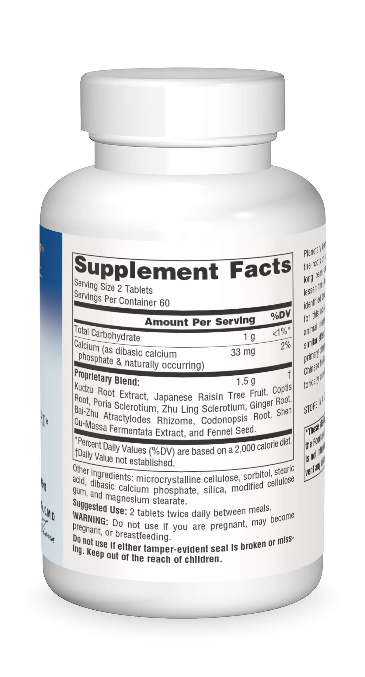 Planetary Herbals Kudzu Recovery 750 mg Anti-Alcohol and Liver Support - 120 Tablet