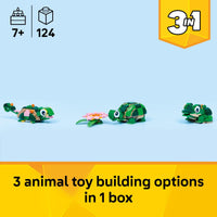 Thumbnail for LEGO Creator 3 in 1 Turtle with a Water Lily Flower Building Toy for Girls & Boys - Kids Build a Chameleon, Frog, or Turtle Toy Figure - Gift Idea for Animal Lovers, Ages 7+ - 31377