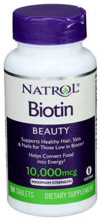 Thumbnail for Natrol Biotin Max 10000 Mcg, 100 Tablets