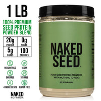 Thumbnail for Naked Seed - 4 Seed Protein Powder, Only 4 Ingredients - Chia, Watermelon, Sunflower and Pumpkin Seed - Gluten-Free, Soy Free, Vegan, No Gmos, No Artificial Sweeteners - 15 Servings