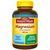 Thumbnail for Nature Made Magnesium Oxide 400 mg Softgels, Extra Strength Magnesium Supplements for Men and Women, Support for Muscle, Nerve, Bone and Heart, 110 Day Supply
