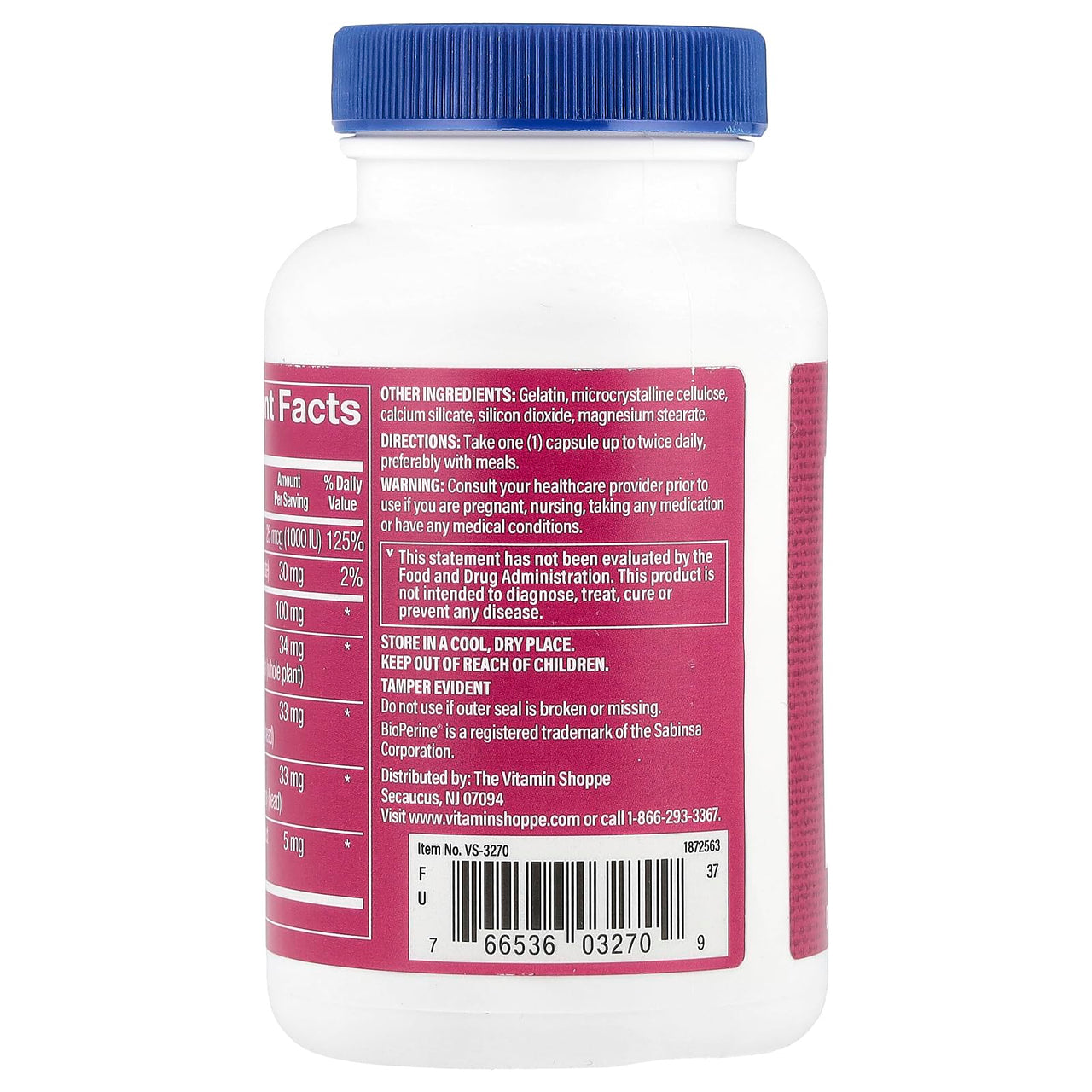 The Vitamin Shoppe DIM 100MG with Bioperine Black Pepper Extract, Supports Estrogen Metabolism for Women's Health (120 Capsules)