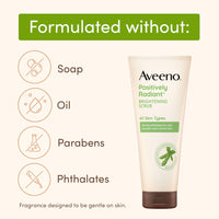 Thumbnail for Aveeno Positively Radiant Skin Brightening Daily Facial Scrub with Moisture-Rich Soy Extract, Gently Exfoliates & Cleanses for Soft, Smooth, More Even-Toned Skin, Hypoallergenic, 7 oz