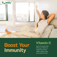 Thumbnail for YUM-V'S Vitamin C Gummies for Adults - 250 mg Yummy Vitamin C Gummy - VIT C Gummies - Immune Support Supplement -Orange Flavored Kosher, Halal, Gluten Free (100 Count)