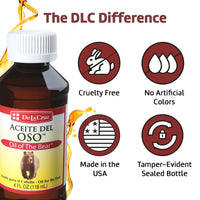 Thumbnail for De La Cruz Oil of the Bear Beard Oil for Men - Grooming Brillantine for Hair, Mustache and Beard - Aceite del Oso
