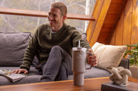 Thumbnail for Stanley Quencher H2.0 Tumbler with Handle and Straw 40 oz | Flowstate 3-Position Lid | Cup Holder Compatible for Travel | Insulated Stainless Steel Cup | BPA-Free | Stone