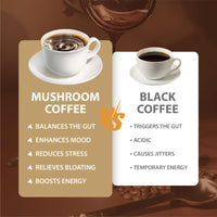 Thumbnail for Mushroom Coffee, Instant Mushroom Coffee with Cordyceps, Reishi, King Trumpet, Shitake, Turkey Tail, Lions Mane for Energy, Focus, Positive Mood & Immune Support (30 Servings)