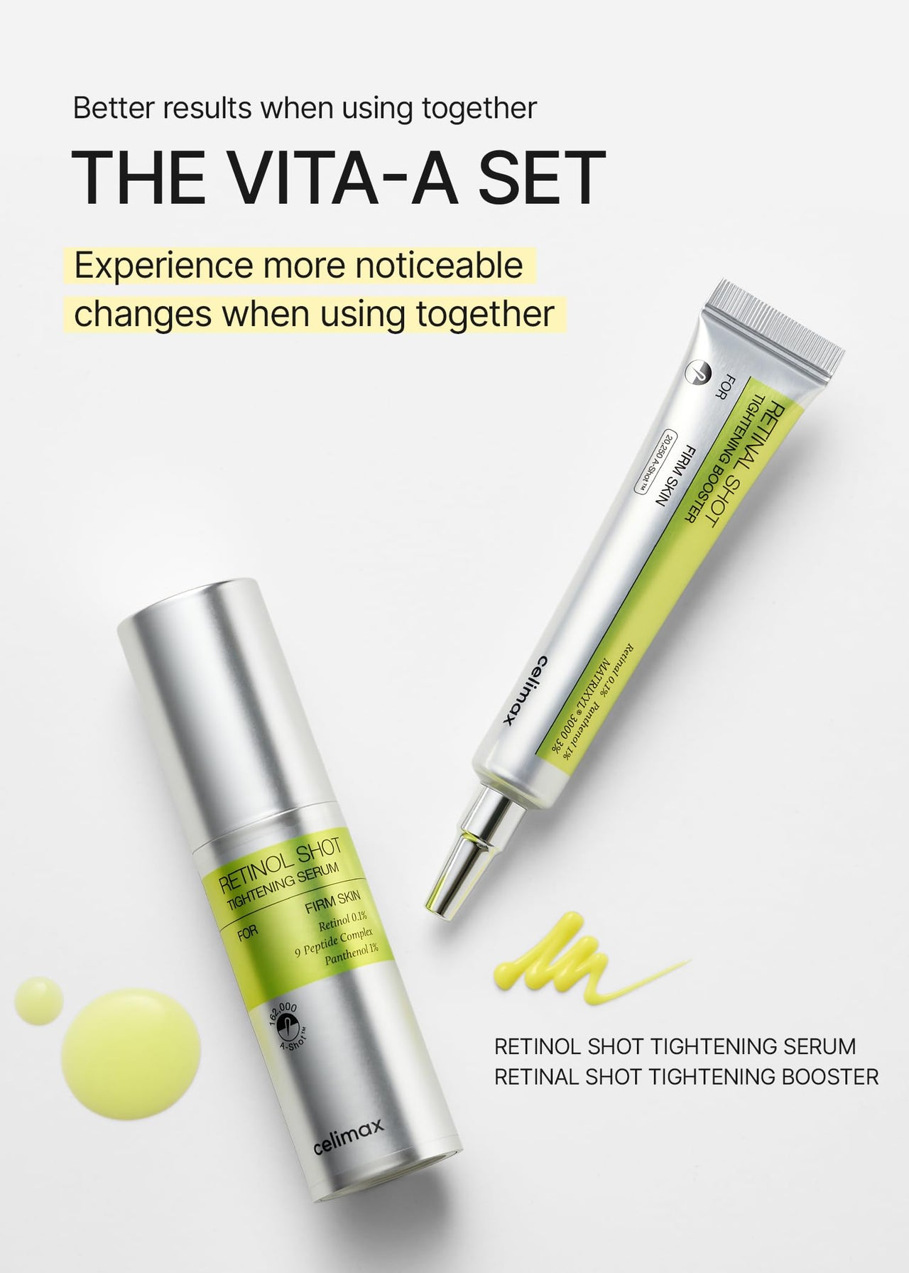celimax The Vita A Retinal Shot Tightening Booster | with Liposomized Retinal, Matryxyl, Pore Minimizer, Wrinkles & Fine Lines, Firmer Skin, 15ml